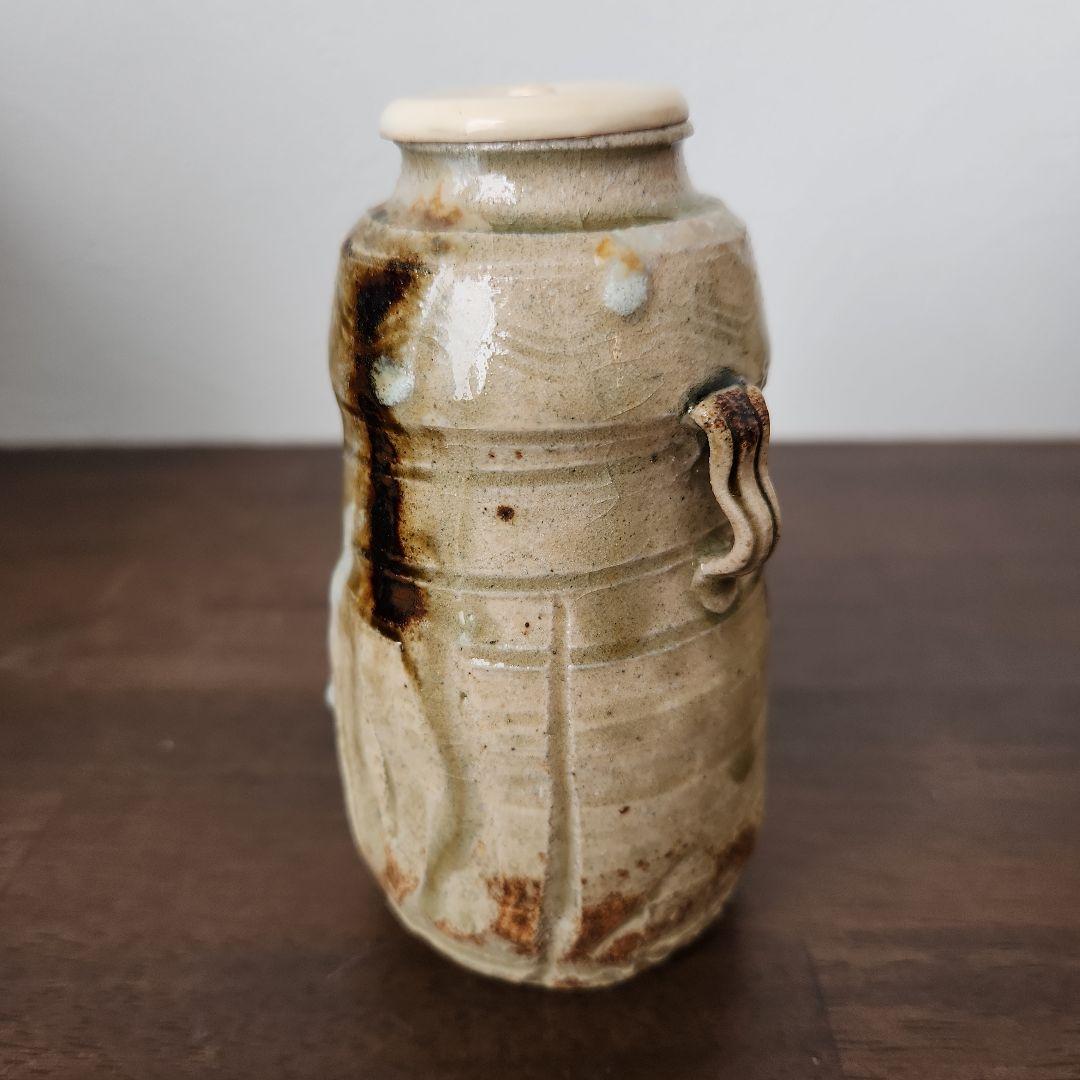茶道具　茶入れ　美濃伊賀焼　加藤弥右衛門　美品