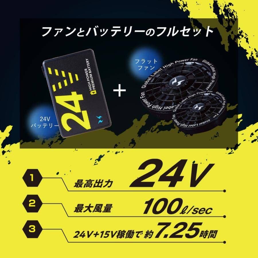 M【即出荷可】限定 2025新作バートル空調服＋最強24Vバッテリーファンセット